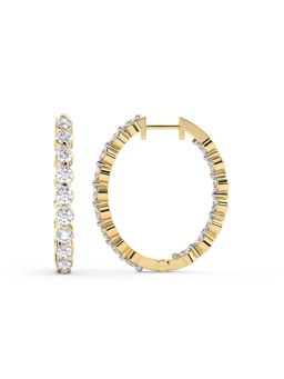 Sparkles - Lab Grown Diamond 4.25 Ct Eternity Glow Earrings 14K Yellow Gold IGI Certified