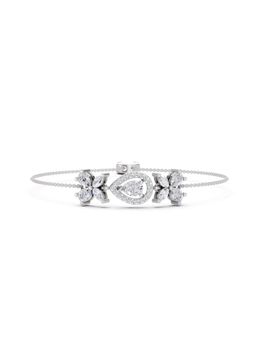 Sparkles - Lab Grown Diamond IGI Certified Fashion Bracelet 1.44 Ct Pear Shaped 14K White Gold