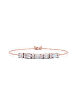 Sparkles - Lab Grown Diamond IGI Certified Fashion Bracelet 1.72 Ct Oval Shaped 14K Rose Gold