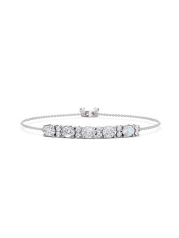 Sparkles - Lab Grown Diamond IGI Certified Fashion Bracelet 1.72 Ct Oval Shaped 14K White Gold