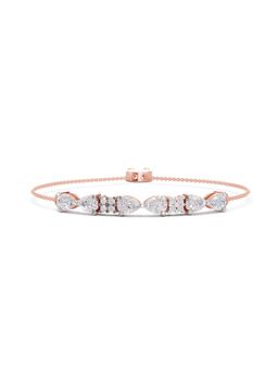 Sparkles - Lab Grown Diamond IGI Certified Fashion Bracelet 1.52 Ct Pear Shaped 14K Rose Gold