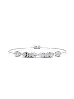Sparkles - Lab Grown Diamond IGI Certified Fashion Bracelet 1.52 Ct Pear Shaped 14K White Gold