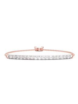 Sparkles - Lab Grown Diamond IGI Certified Fashion Bracelet 1.33 Ct Round Shaped 14K Rose Gold
