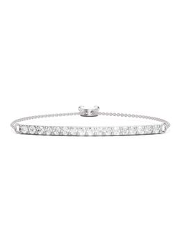 Sparkles - Lab Grown Diamond IGI Certified Fashion Bracelet 1.33 Ct Round Shaped 14K White Gold