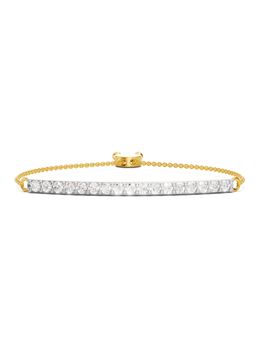 Sparkles - Lab Grown Diamond IGI Certified Fashion Bracelet 1.33 Ct Round Shaped 14K Yellow Gold