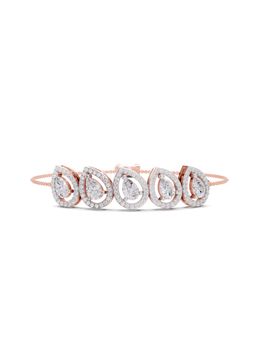 Sparkles - Lab Grown Diamond IGI Certified Fashion Bracelet 2.05 Ct Pear Shaped 14K Rose Gold