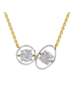 Sparkles - Lab Grown Diamond 2.5 Ct IGI Certified Round Shape Eternal Duo Necklace 14K Yellow Gold