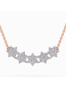 Sparkles - Lab Grown Diamond 1.82 Ct IGI Certified Round Shape Daisy Dreams Necklace 14K Rose Gold