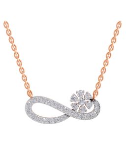 Sparkles - Lab Grown Diamond IGI Certified Necklace 0.84 Ct Round Shaped 14K Rose Gold