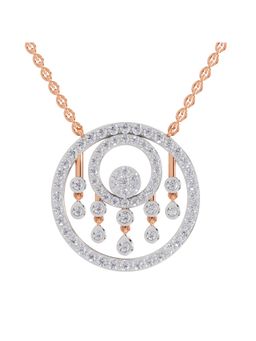 Sparkles - Lab Grown Diamond IGI Certified Necklace 1.51 Ct Round Shaped 14K Rose Gold