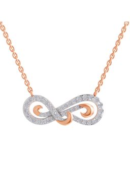 Sparkles - Lab Grown Diamond IGI Certified Necklace 0.97 Ct Round Shaped 14K Rose Gold