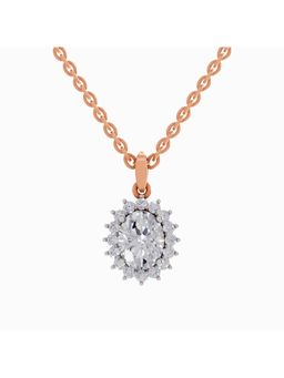 Sparkles - Lab Grown Diamond IGI Certified Pendant 1.84 Ct Oval Shaped Rose Gold