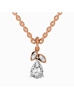 Sparkles - Lab Grown Diamond 1.03 Ct Pear Blossom Pendant 14K Rose Gold IGI Certified