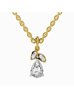 Sparkles - Lab Grown Diamond 1.03 Ct Pear Blossom Pendant 14K Yellow Gold IGI Certified