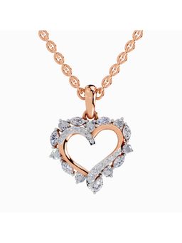 Sparkles - Lab Grown Diamond IGI Certified 0.91 Ct Heart Shape Pendant 14K Rose Gold