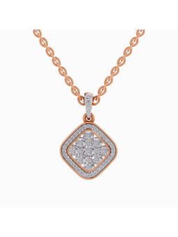 Sparkles - Lab Grown Diamond IGI Certified 0.64 Ct Round Shape Cluster Pendant 14K Rose Gold