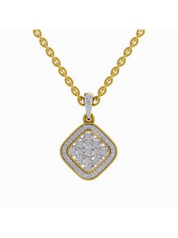 Sparkles - Lab Grown Diamond IGI Certified 0.64 Ct Round Shape Cluster Pendant 14K Yellow Gold