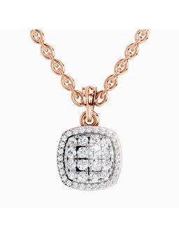 Sparkles - Lab Grown Diamond 0.26 Ct Round Shape Cluster Pendant 14K Rose Gold IGI Certified