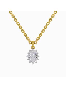 Sparkles - Lab Grown Diamond IGI Certified Pendant 0.62 Ct Oval Shaped Yellow Gold