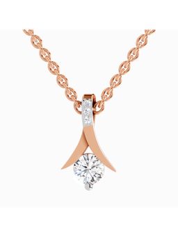 Sparkles - Lab Grown Diamond 0.47 Ct Serenity Curve Pendant 14K Rose Gold IGI Certified