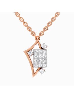 Sparkles - Lab Grown Diamond 0.25 Ct Round Glow Pendant 14K Rose Gold IGI Certified