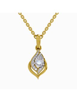 Sparkles - Lab Grown Diamond IGI Certified Pendant 0.7 Ct Pear Shaped Yellow Gold