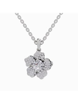 Sparkles - Lab Grown Diamond IGI Certified Pendant 1.02 Ct Round Shaped White Gold