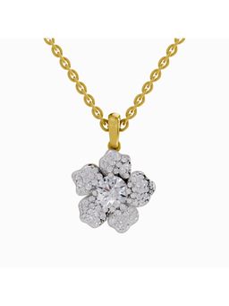 Sparkles - Lab Grown Diamond IGI Certified Pendant 1.02 Ct Round Shaped Yellow Gold