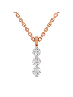 Sparkles - Lab Grown Diamond 0.53 Ct Round Trinity Pendant 14K Rose Gold IGI Certified