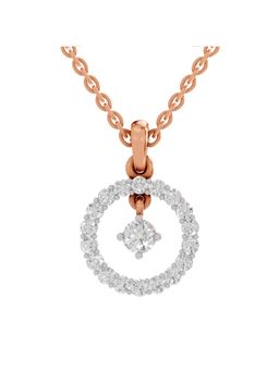 Sparkles - Lab Grown Diamond 0.79 Ct Round Circle Pendant 14K Rose Gold IGI Certified