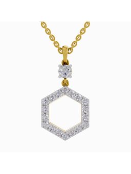 Sparkles - Lab Grown Diamond IGI Certified Pendant 1.46 Ct Round Shaped 14K Yellow Gold