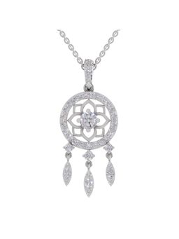 Sparkles - Lab Grown Diamond IGI Certified Pendant 2.42 Ct Round Shaped 14K White Gold