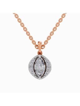 Sparkles - Lab Grown Diamond IGI Certified Pendant 1.26 Ct Marquise Shaped 14K Rose Gold