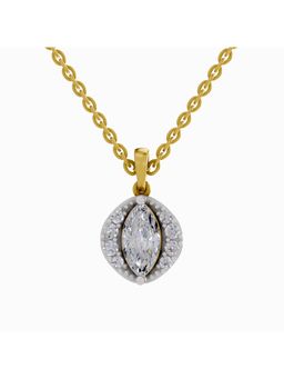 Sparkles - Lab Grown Diamond IGI Certified Pendant 1.26 Ct Marquise Shaped 14K Yellow Gold