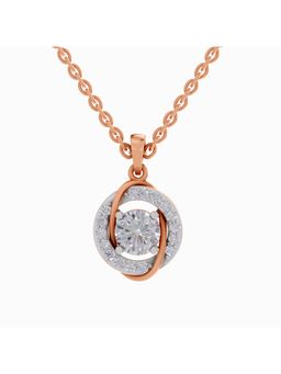 Sparkles - Lab Grown Diamond IGI Certified Pendant 0.91 Ct Round Shaped 14K Rose Gold