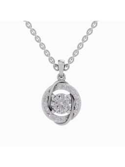 Sparkles - Lab Grown Diamond IGI Certified Pendant 0.91 Ct Round Shaped 14K White Gold