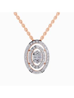 Sparkles - Lab Grown Diamond IGI Certified Pendant 1.3 Ct Oval Shaped 14K Rose Gold