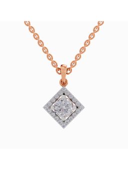 Sparkles - Lab Grown Diamond IGI Certified Pendant 1.09 Ct Round Shaped 14K Rose Gold