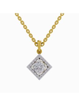 Sparkles - Lab Grown Diamond IGI Certified Pendant 1.09 Ct Round Shaped 14K Yellow Gold