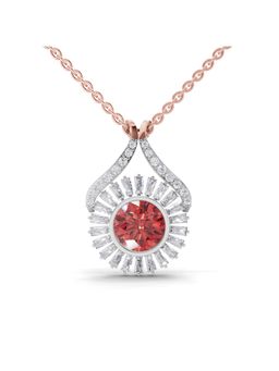 Sparkles - Lab Grown Diamond IGI Certified Pendant 1.55 Ct Round Shaped 14K Rose Gold