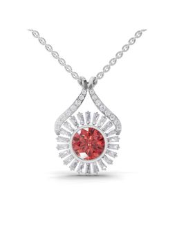 Sparkles - Lab Grown Diamond IGI Certified Pendant 1.55 Ct Round Shaped 14K White Gold