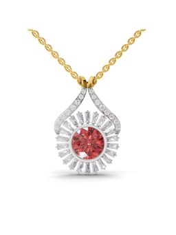 Sparkles - Lab Grown Diamond IGI Certified Pendant 1.55 Ct Round Shaped 14K Yellow Gold