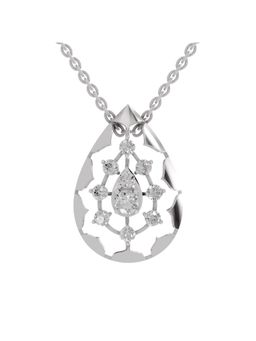 Sparkles - Lab Grown Diamond IGI Certified Pendant 0.76 Ct Round Shaped 14K White Gold