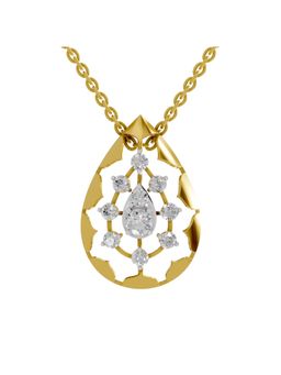 Sparkles - Lab Grown Diamond IGI Certified Pendant 0.76 Ct Round Shaped 14K Yellow Gold