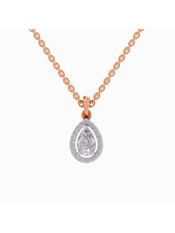 Sparkles - Lab Grown Diamond IGI Certified Pendant 1 Ct Pear Shaped 14K Rose Gold