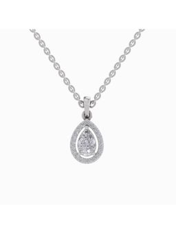 Sparkles - Lab Grown Diamond IGI Certified Pendant 1 Ct Pear Shaped 14K White Gold