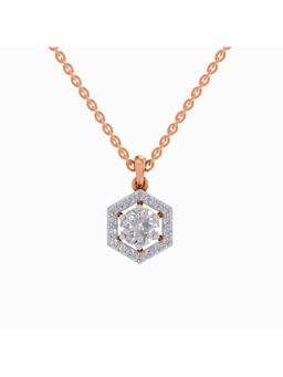 Sparkles - Lab Grown Diamond IGI Certified Pendant 1.36 Ct Round Shaped 14K Rose Gold