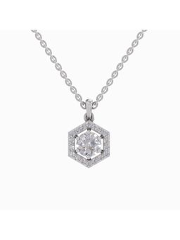 Sparkles - Lab Grown Diamond IGI Certified Pendant 1.36 Ct Round Shaped 14K White Gold