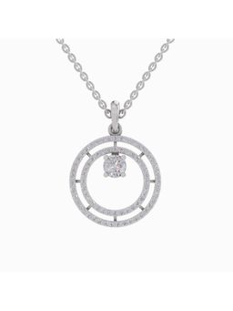 Sparkles - Lab Grown Diamond IGI Certified Pendant 1.2 Ct Round Shaped 14K White Gold
