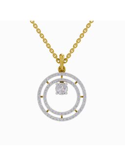 Sparkles - Lab Grown Diamond IGI Certified Pendant 1.2 Ct Round Shaped 14K Yellow Gold